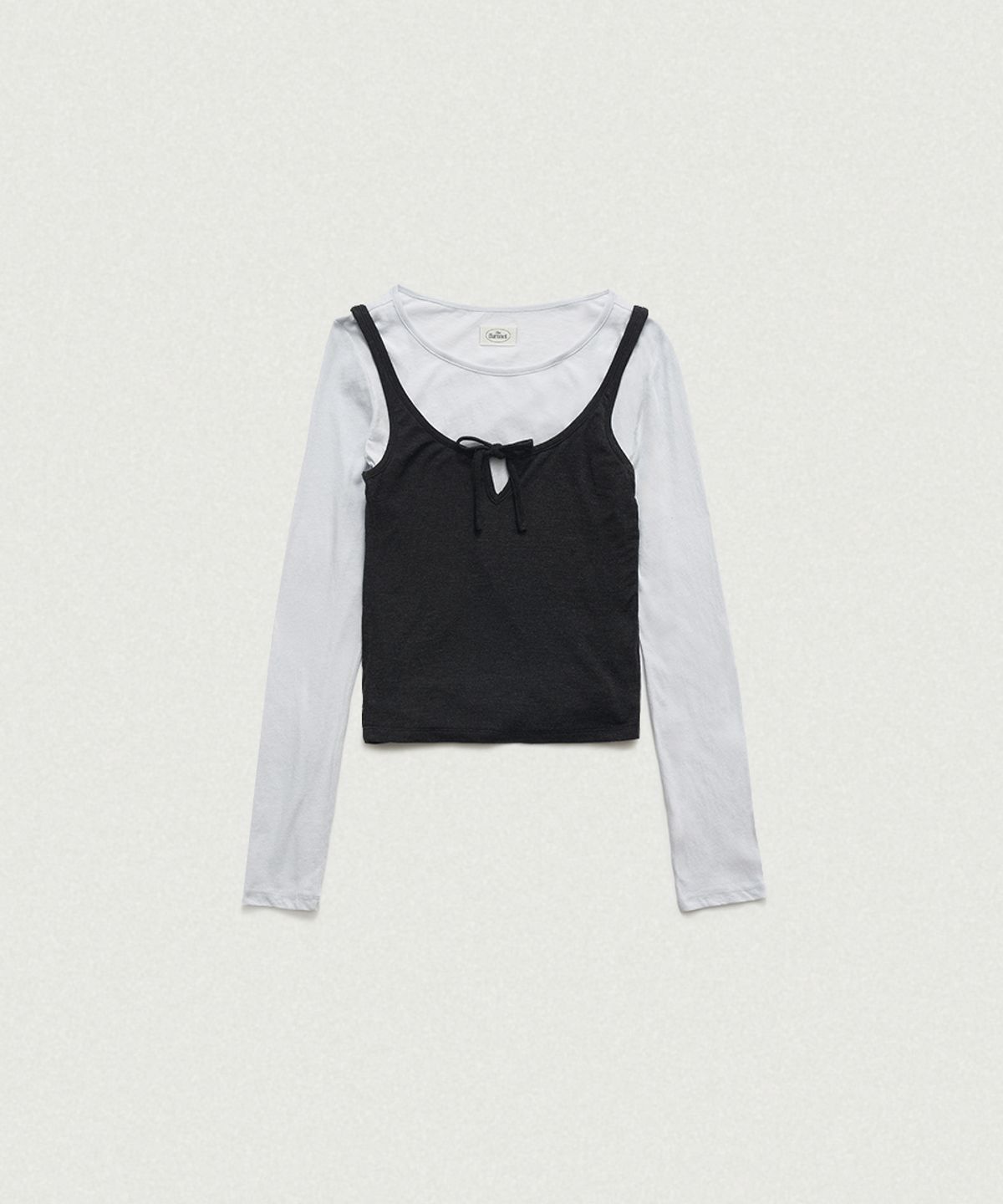 더바넷(THEBARNNET) Averin Ribbon Layer T-Shirt_Light Blue