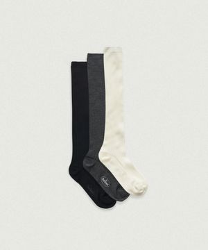 Ribbed Knee-High Knit Socks_3Color