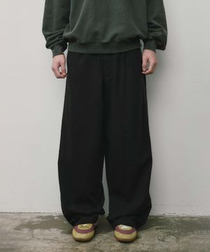와이드 트리밍팬츠_BLACK