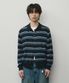 스트라이프 니트 가디건_BLACK