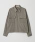 워시드 크롭 셔츠 자켓_카키베이지