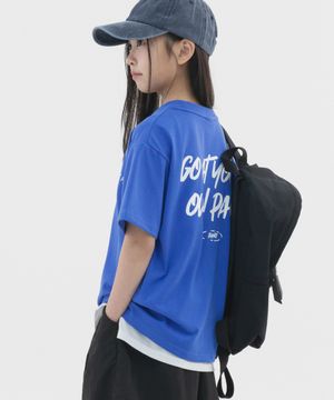 쿨 코튼 빈티지 그래픽 반팔 (코발트블루)