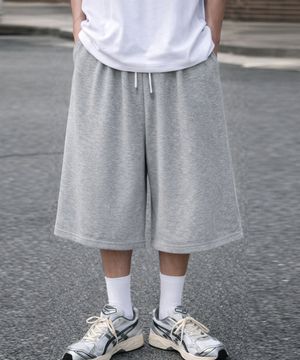 스트링 밴딩 핀턱 버뮤다 반바지 스웻팬츠 3Color