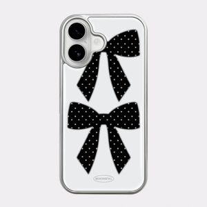 (+맥세이프) 슈가리본 실버 에폭시범퍼 케이스 (3colors) - 아이폰/갤럭시