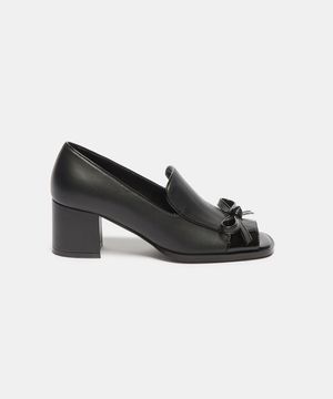 Ribbon line open-toe pumps(black)_DG2DS26006BLK