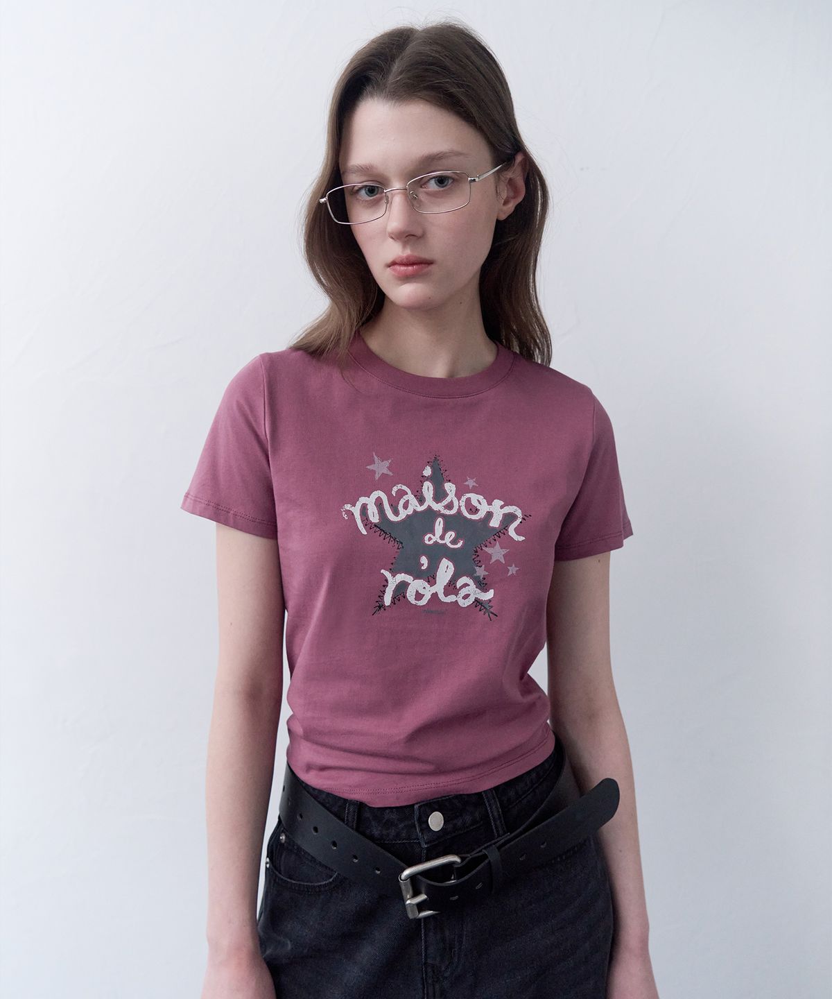 로라로라(ROLAROLA) MAISON DE ROLA STAR GRAPHIC T-SHIRT I/PINK