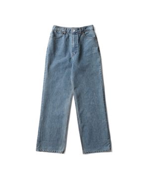 세미 와이드 소프트 데님 - 라이트블루