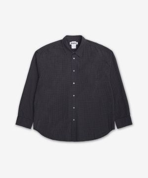 룸 마이크로 체크 셔츠 - 웜 그레이 / 59793297