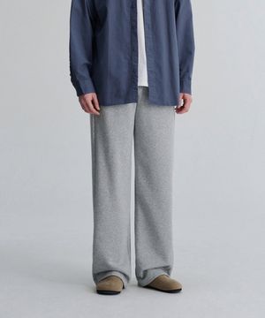 숏/롱 베이직 와이드 스웨트 팬츠 (Gray)