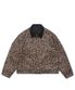 레오파드 크롭 워크자켓 브라운