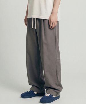 힌지 원턱 커브드 팬츠 차콜카키 ISLP2699