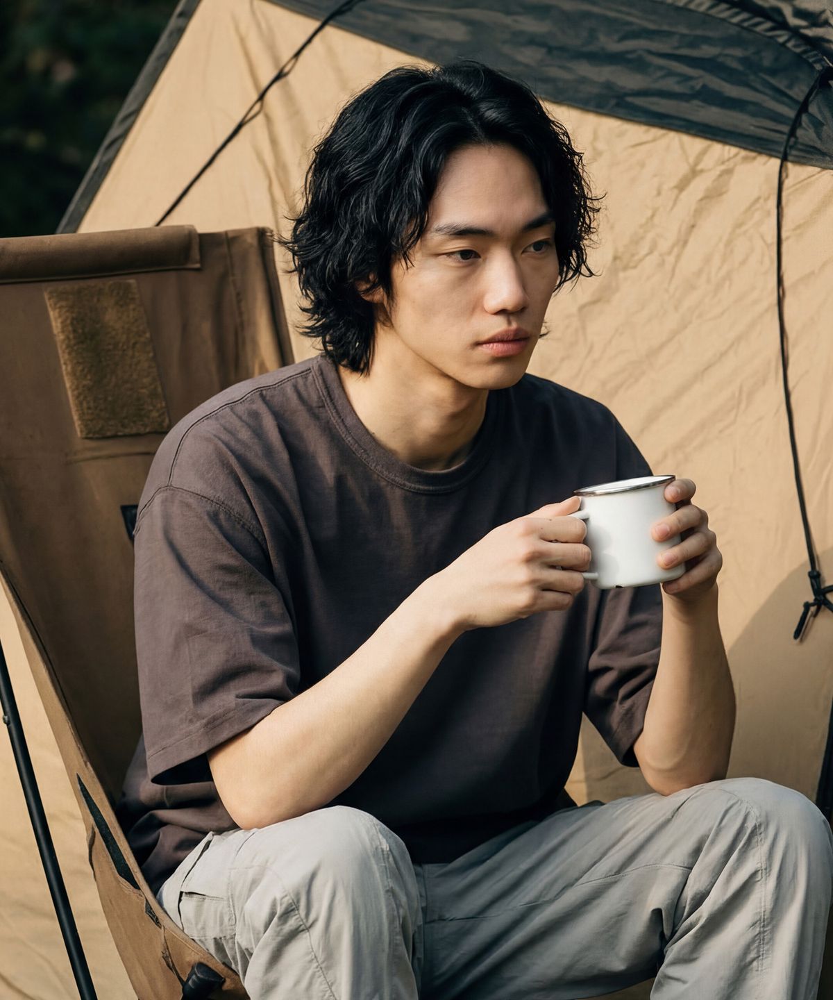 퍼스텝(PERSTEP) 소윙 터프넥 반팔 브라운 ISST4759