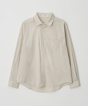 스탠다드 스트라이프 셔츠_베이지