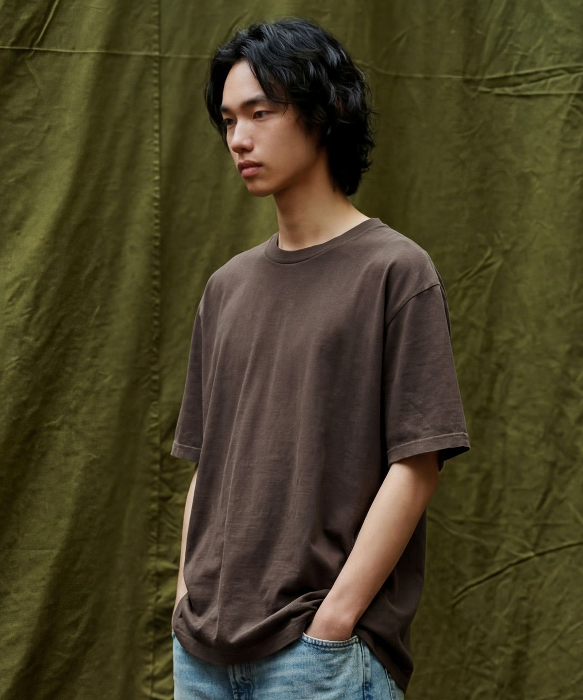 퍼스텝(PERSTEP) 데이 베이직 반팔티셔츠 브라운 JUST4758