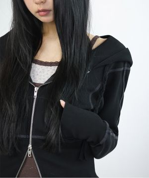 립디드 후디-블랙