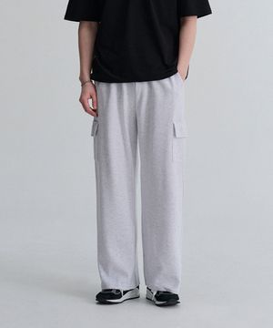 숏/롱 유틸리티 카고 트레이닝 팬츠 (White Melange)
