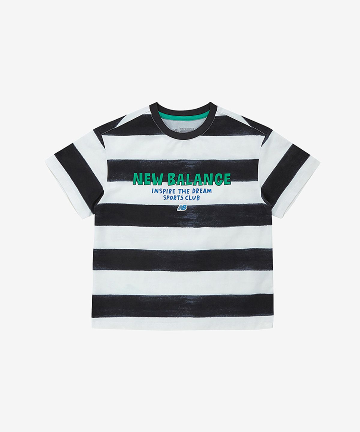 뉴발란스 키즈(NEWBALANCEKIDS) Ready Set Rugby_아동 크레용 스트라이프 반팔티 NK9EG2411U19
