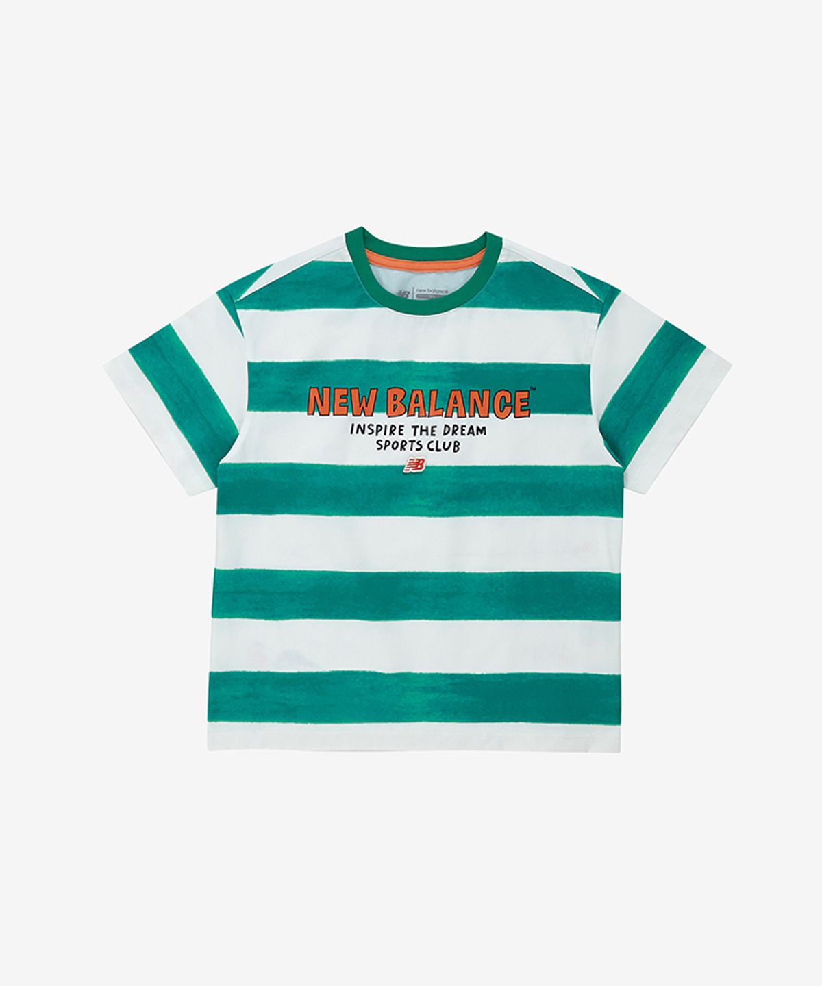 뉴발란스 키즈(NEWBALANCEKIDS) Ready Set Rugby_아동 크레용 스트라이프 반팔티 NK9EG2411U40