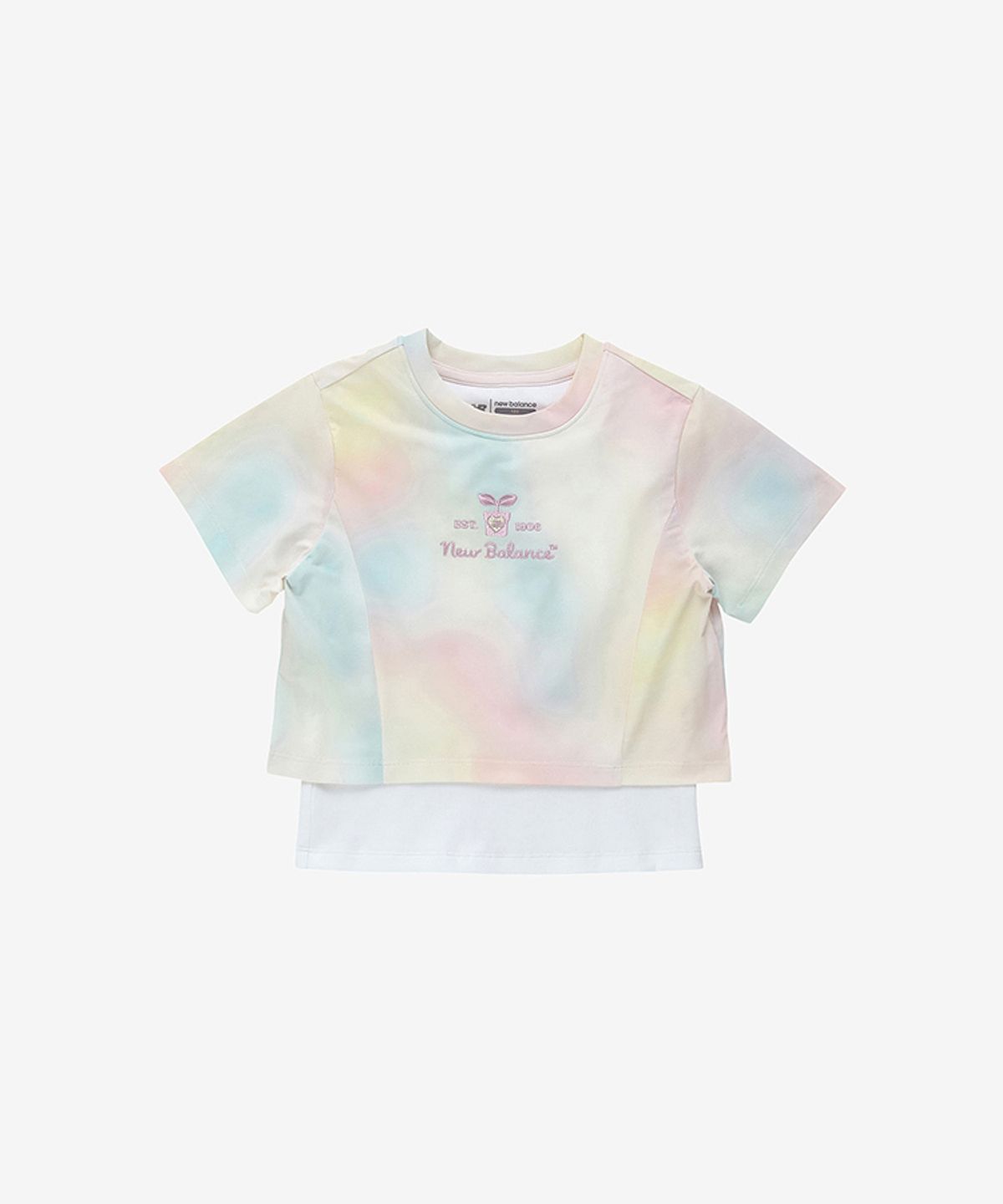 뉴발란스 키즈(NEWBALANCEKIDS) NBgC_아동 여아 타이다잉 레이어드 반팔티 NK9EG2881G39