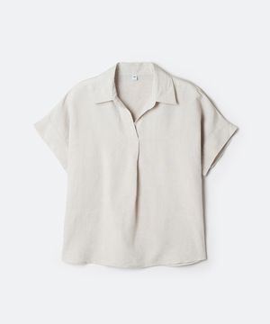 [리넨블렌드] 반오픈 반팔 셔츠_SPYWG25W03