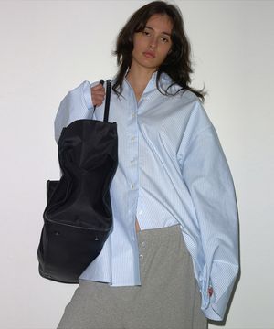 FOLDED SLIT SHIRT BLUE STRIPE