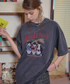 멜팅버디즈 피그먼트 반팔티 다크블루