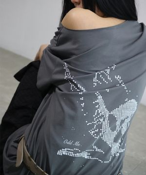 엔젤 핫픽스 티셔츠-그레이