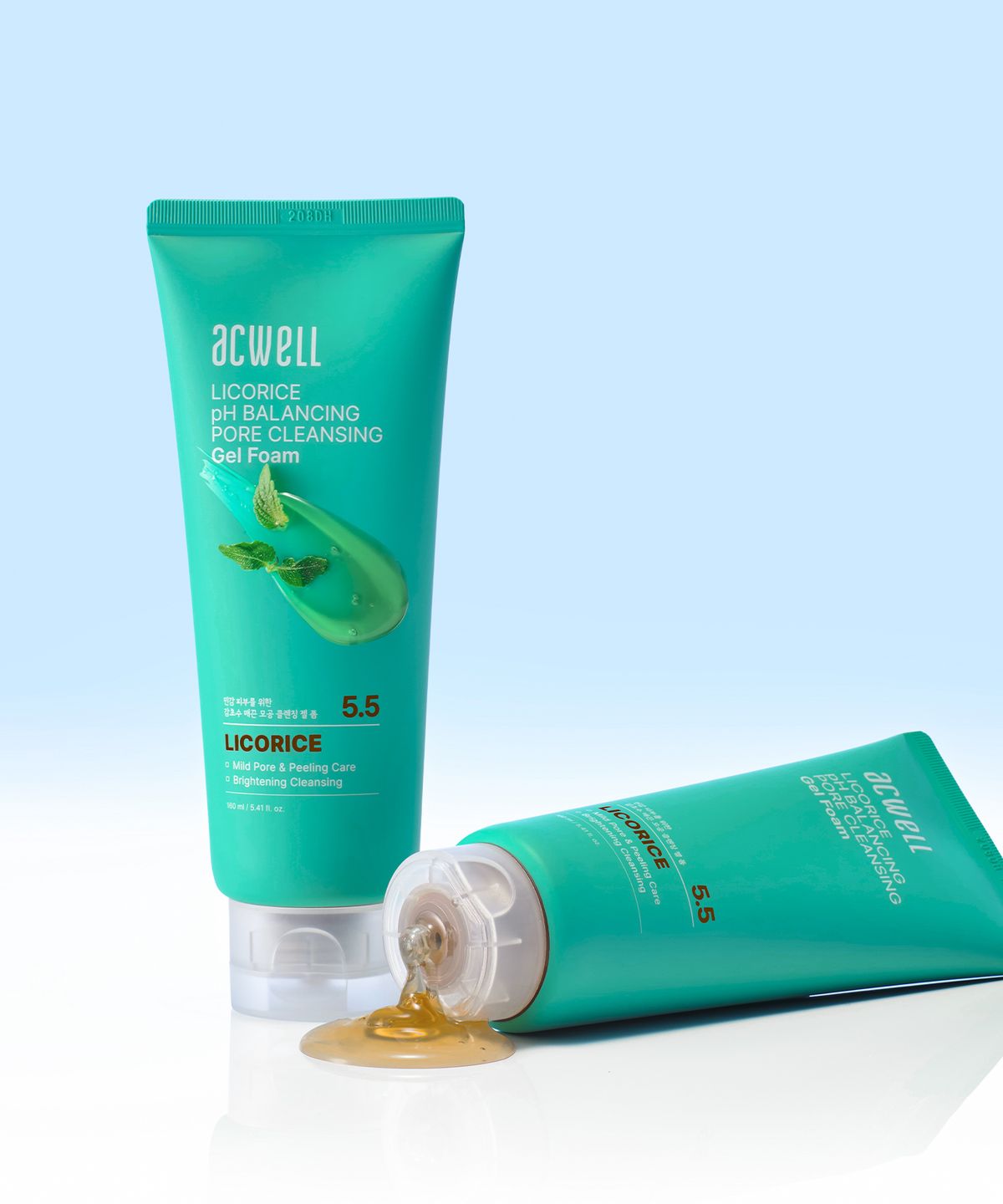 아크웰(ACWELL) 감초수 pH 밸런싱 포어 클렌징 젤 폼 160ml