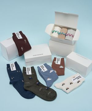 싹스탑 드로잉 우먼 삭스 5-6P 세트 기프트 4종