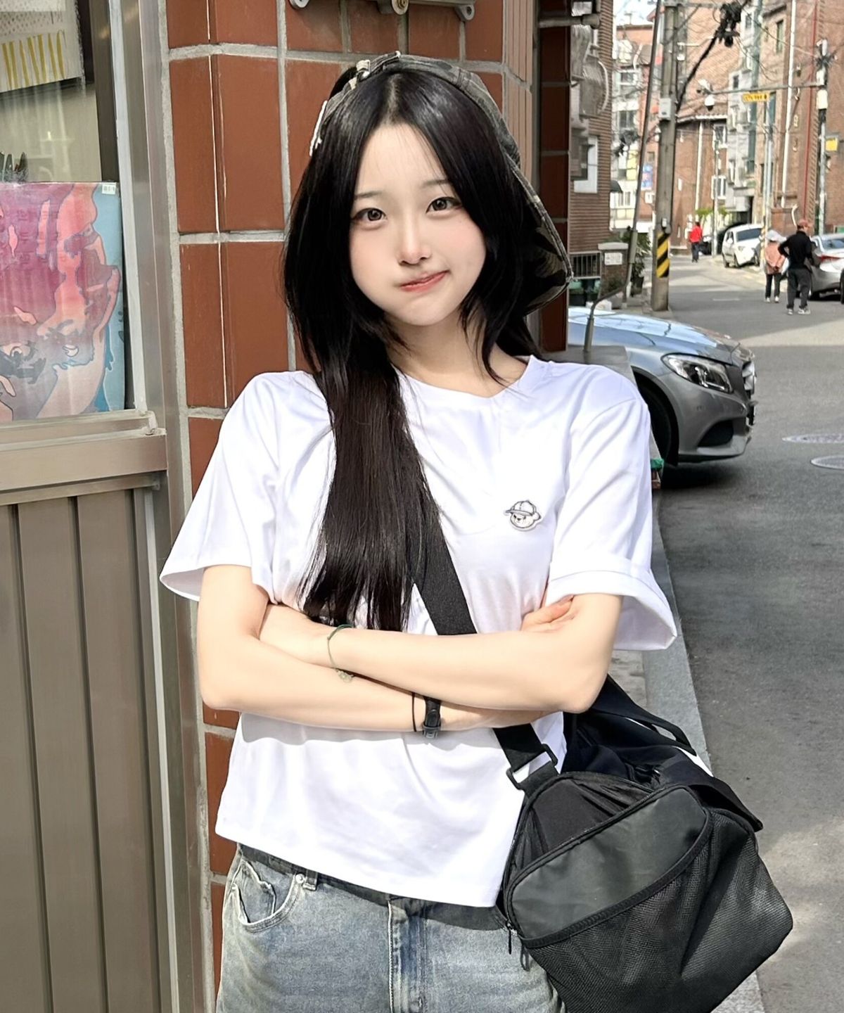 행텐(HANGTEN) 여성 스몰 베니 와펜 반팔 티셔츠_003(10570-131-413-31)