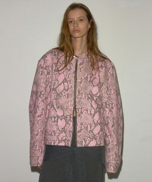 PYTHON RIDER SWEAT JACKET PINK