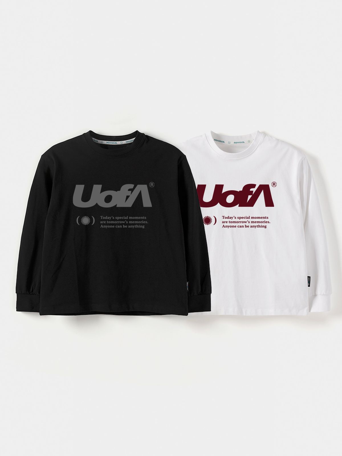인디비주엘(INDIVIDUEL) 유타 아트웍 긴팔 티셔츠 - 2 COLOR