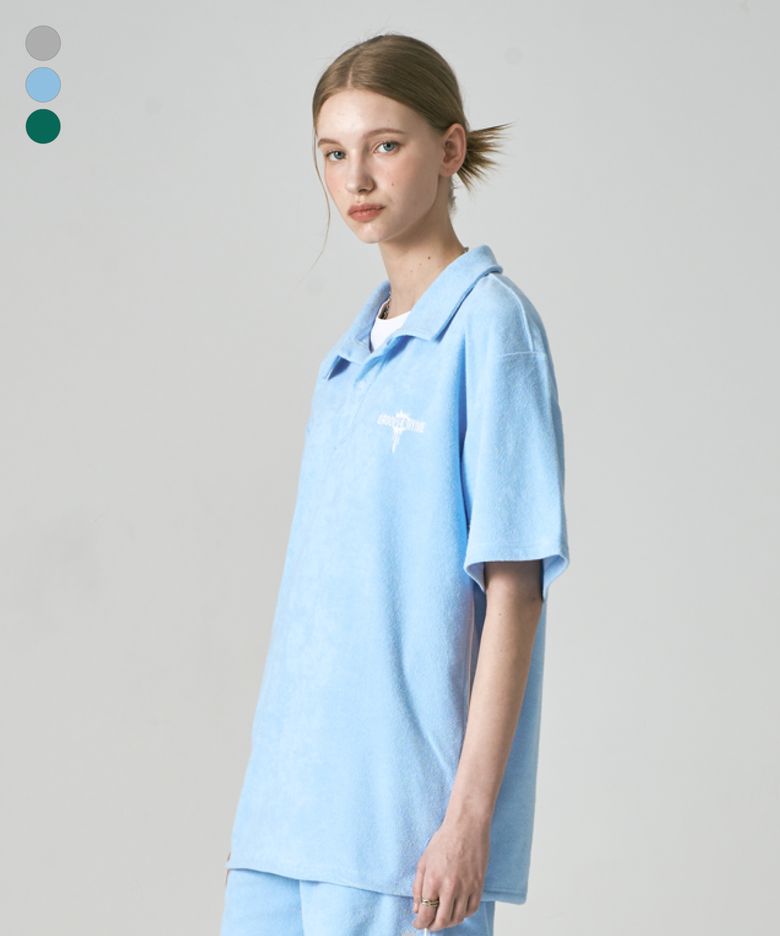 테리 카라 반팔 티셔츠 (DRIPPING GROOVE TOWEL T-SHIRTS) (LRRMCTC327M)