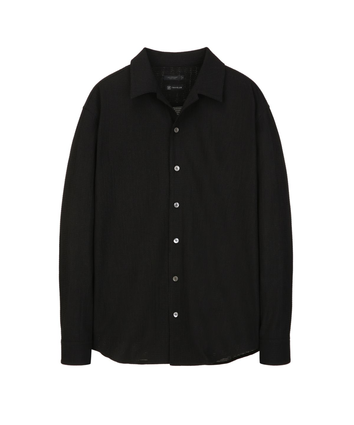 질스튜어트뉴욕 맨(JILLSTUART NEWYORK MEN) 오픈 카라 셋업 긴팔셔츠 - 블랙(JNSH6B385BK)
