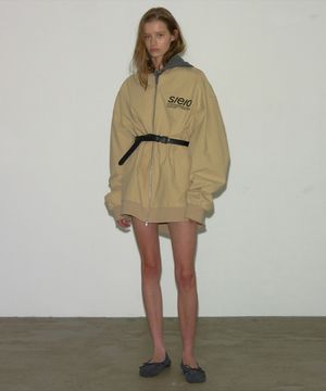 COTTON SLIT MA-1 JACKET CAMEL