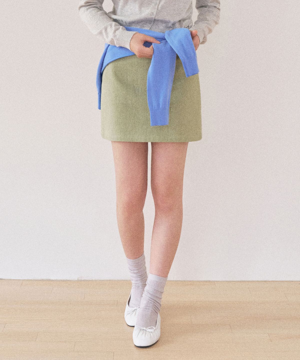 망고매니플리즈(MANGO MANY PLEASE) WEET MINI SKIRT_MINT