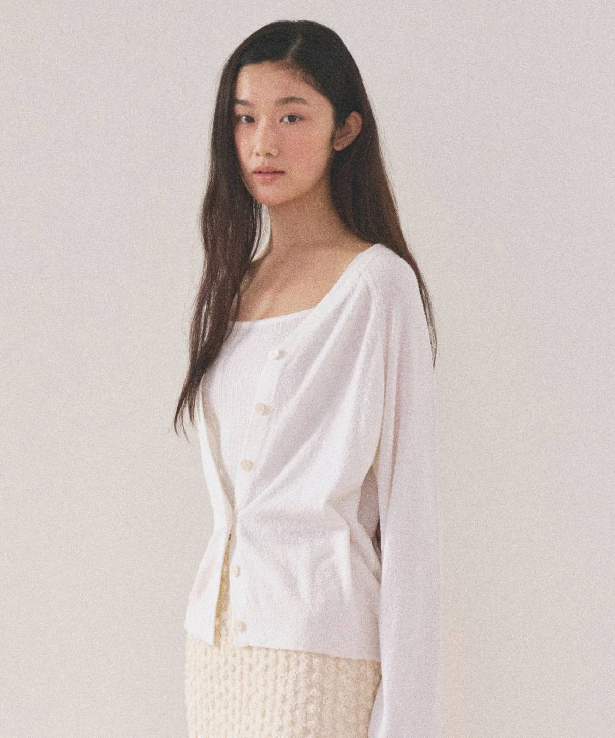 망고매니플리즈(MANGO MANY PLEASE) YURI CARDIGAN SET_IVORY