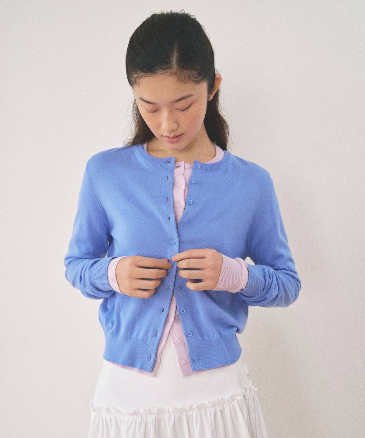 망고매니플리즈(MANGO MANY PLEASE) MOLLI ROUND CARDIGAN_BLUE