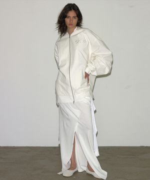 COTTON SLIT MA-1 JACKET IVORY