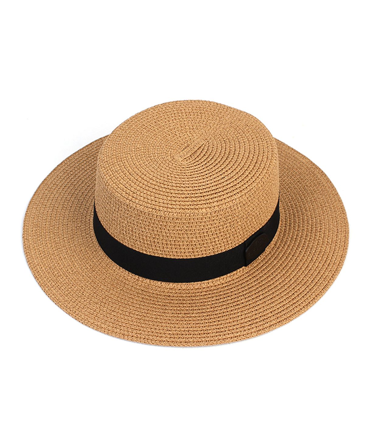 유니버셜 케미스트리(UNIVERSAL CHEMISTRY) Summer Brown Flat Panama Hat 파나마햇