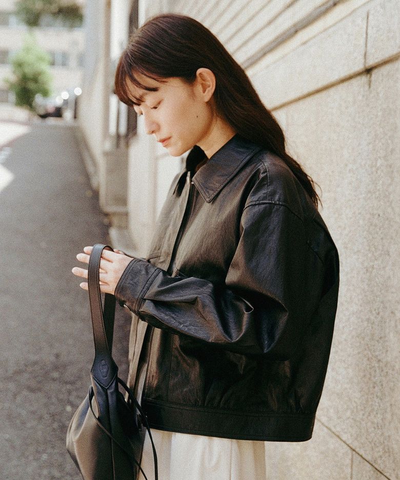 VICTO LEATHER JUMPER