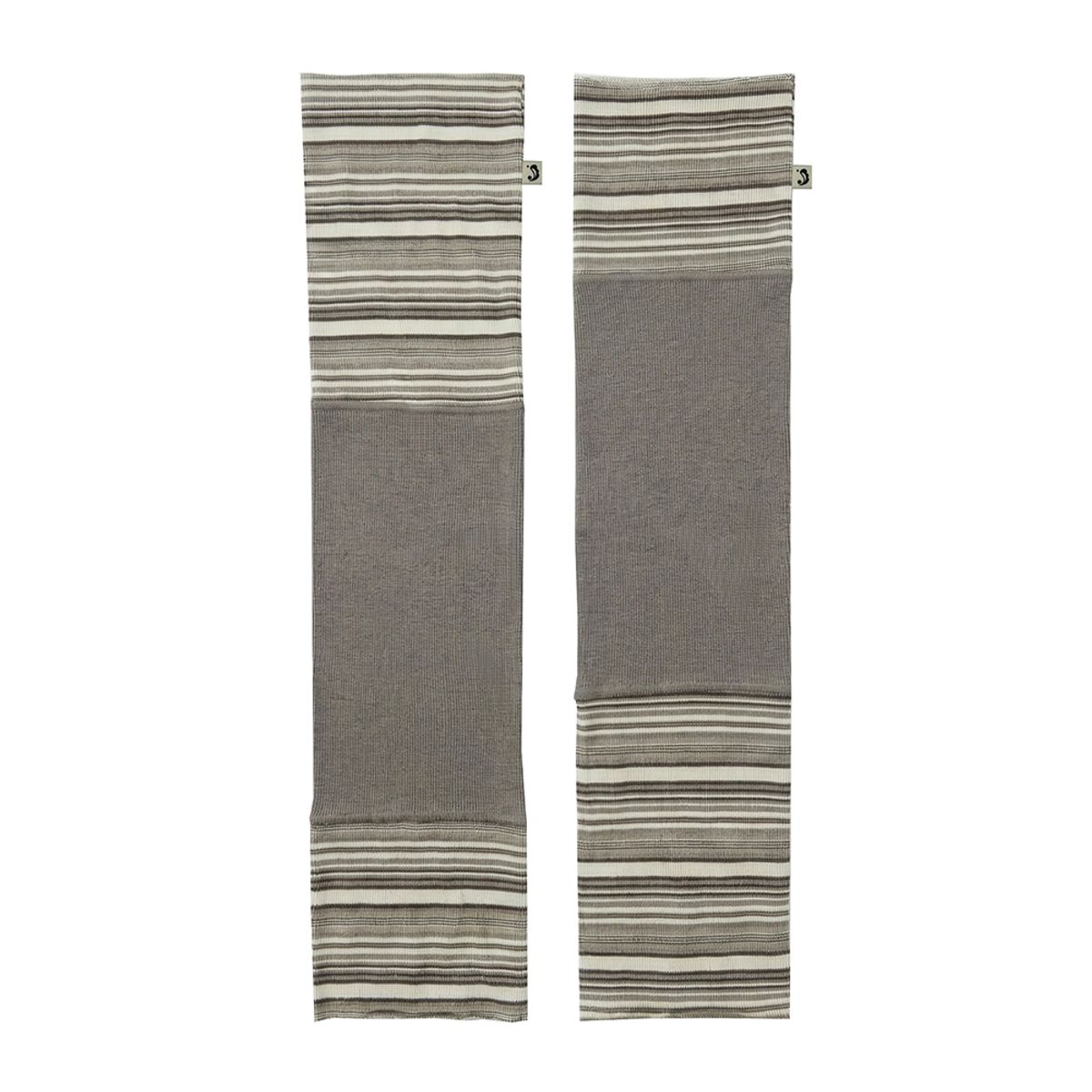 시오(SIO) UNBALANCE STRIPE LEG WARMER [BROWN]