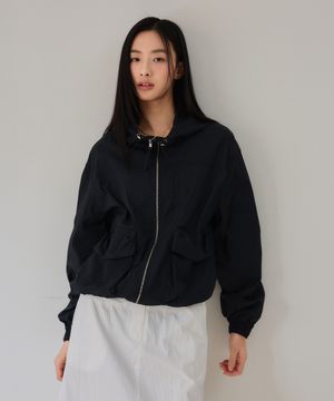 See-through nylon jacket (Charcoal)