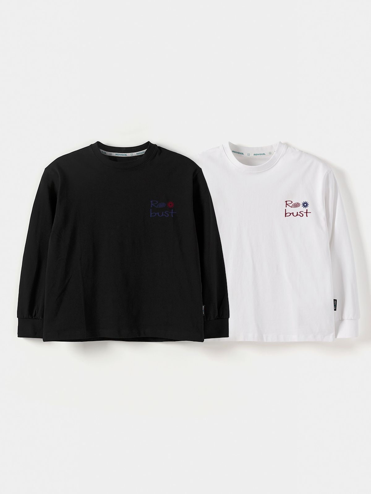 인디비주엘(INDIVIDUEL) 딥러닝 아트웍 긴팔 티셔츠 - 2 COLOR