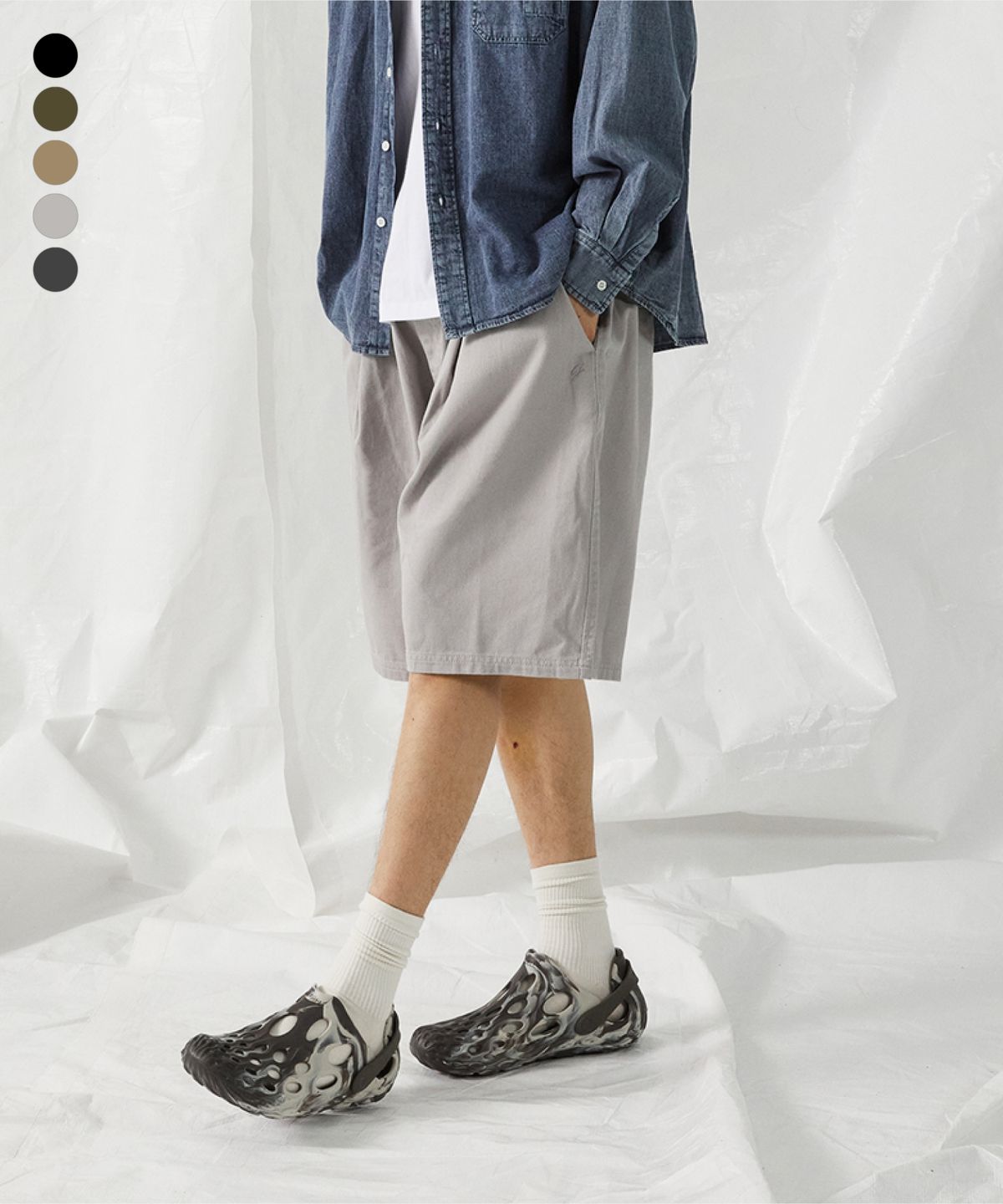 그루브라임(GROOVE RHYME) BERMUDA HALF PANTS (LRQMCPH705M)