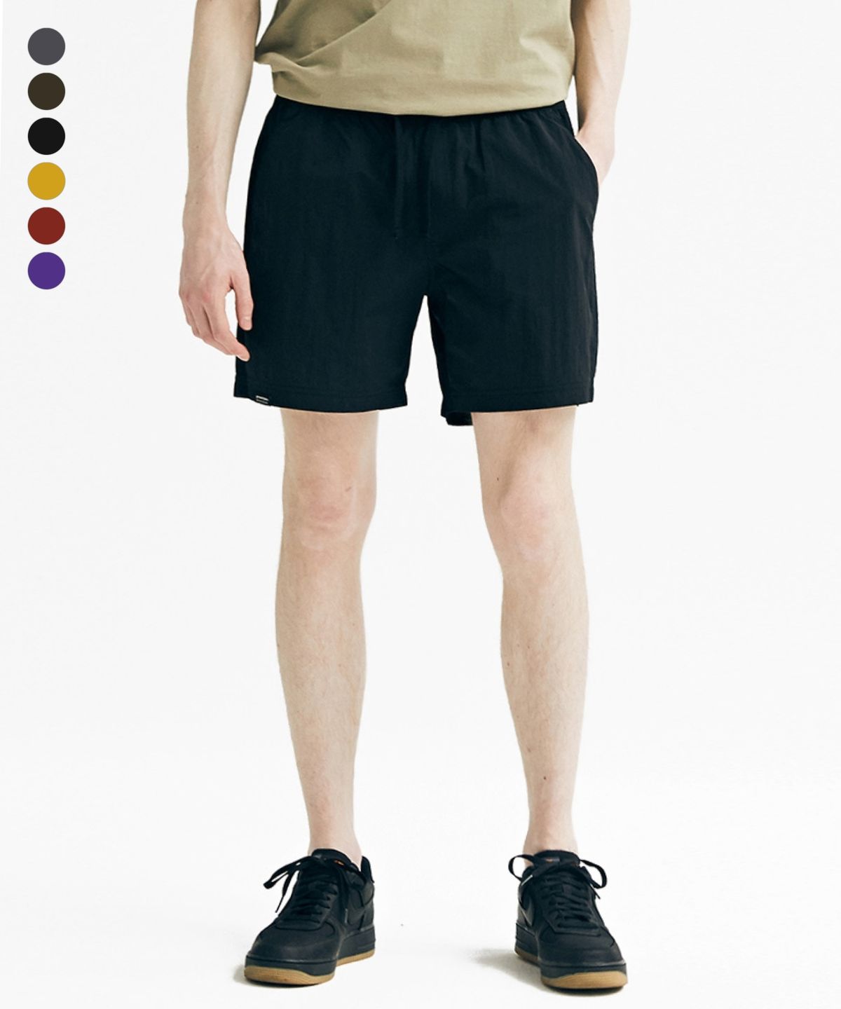 그루브라임(GROOVE RHYME) NYLON TASLAN BASIC HALF PANTS (GSP822I23)