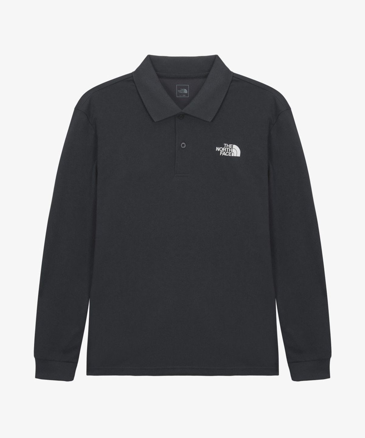노스페이스(THE NORTH FACE) NT7QS00B 남성 쿨맥스 프라임 긴팔 폴로 METAL GRAY