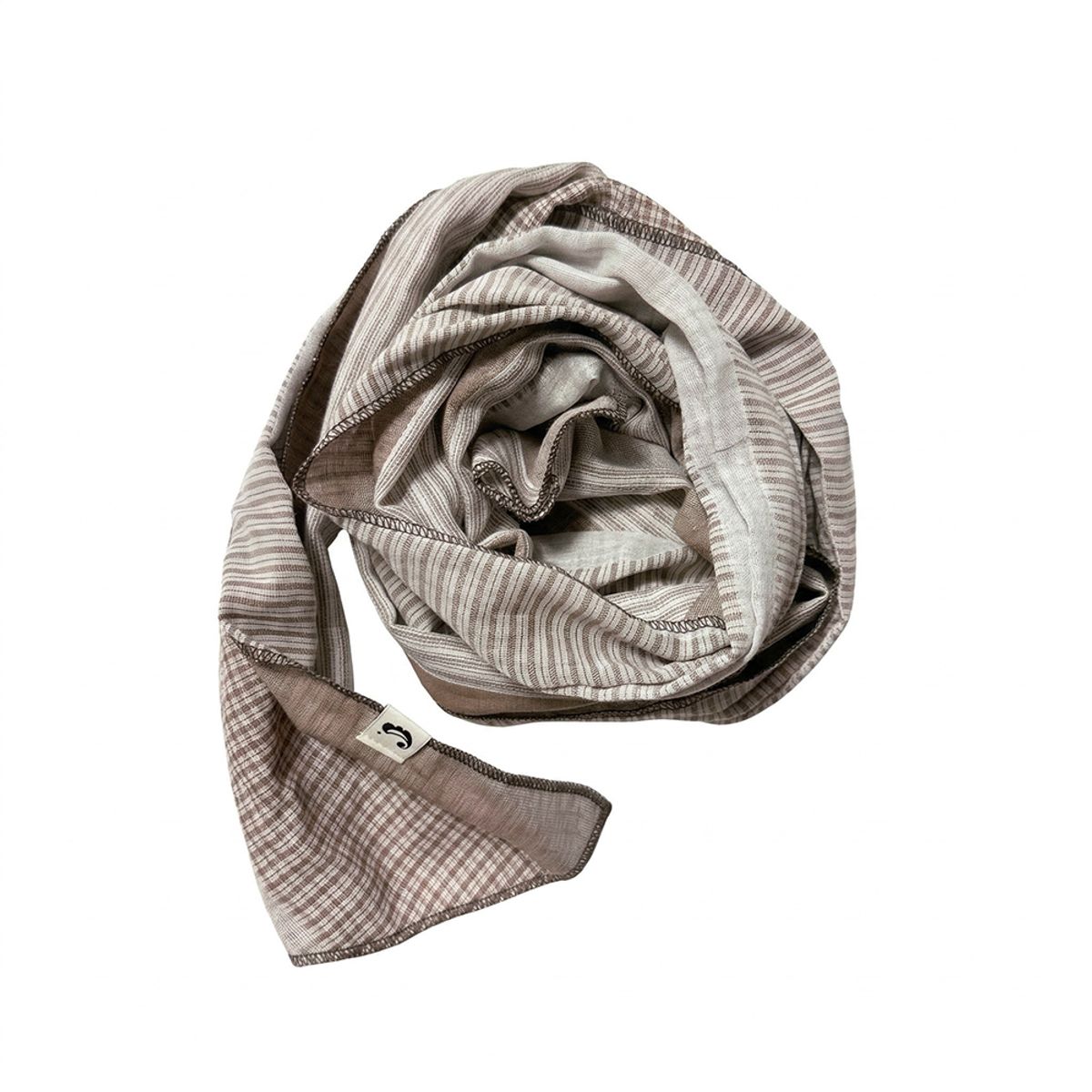 시오(SIO) CHECK HUSH SCARF [BROWN]