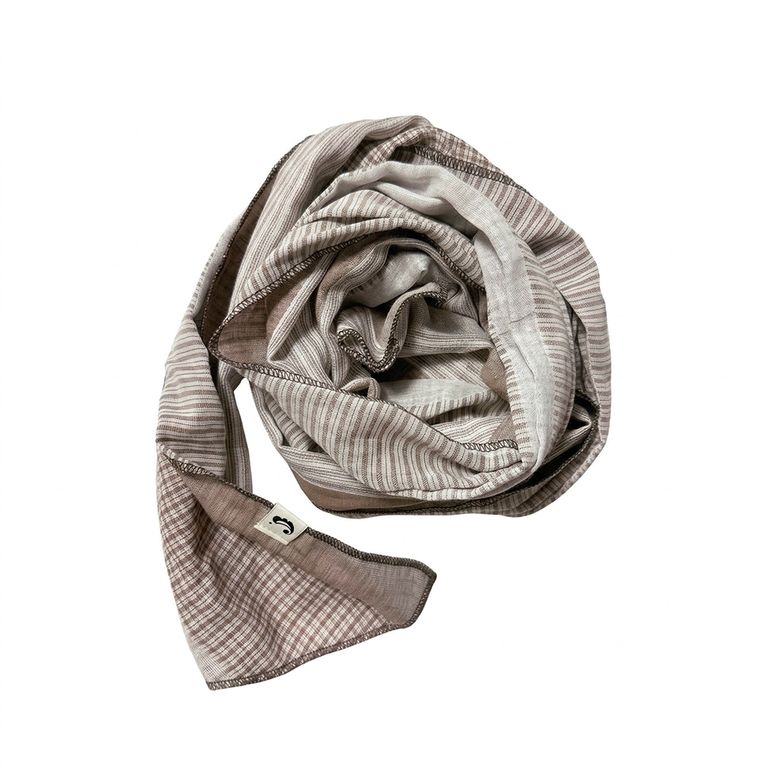 CHECK HUSH SCARF [BROWN]
