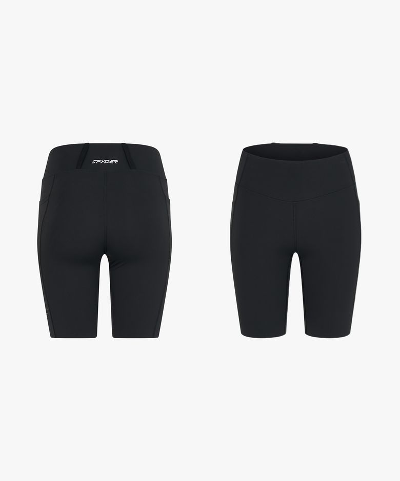 여성 러닝 프리 핏 4부 레깅스 SPLMCNFL282WBLK